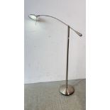 A MODERN STAINLESS FINISH ADJUSTABLE READING LIGHT - SOLD AS SEEN.