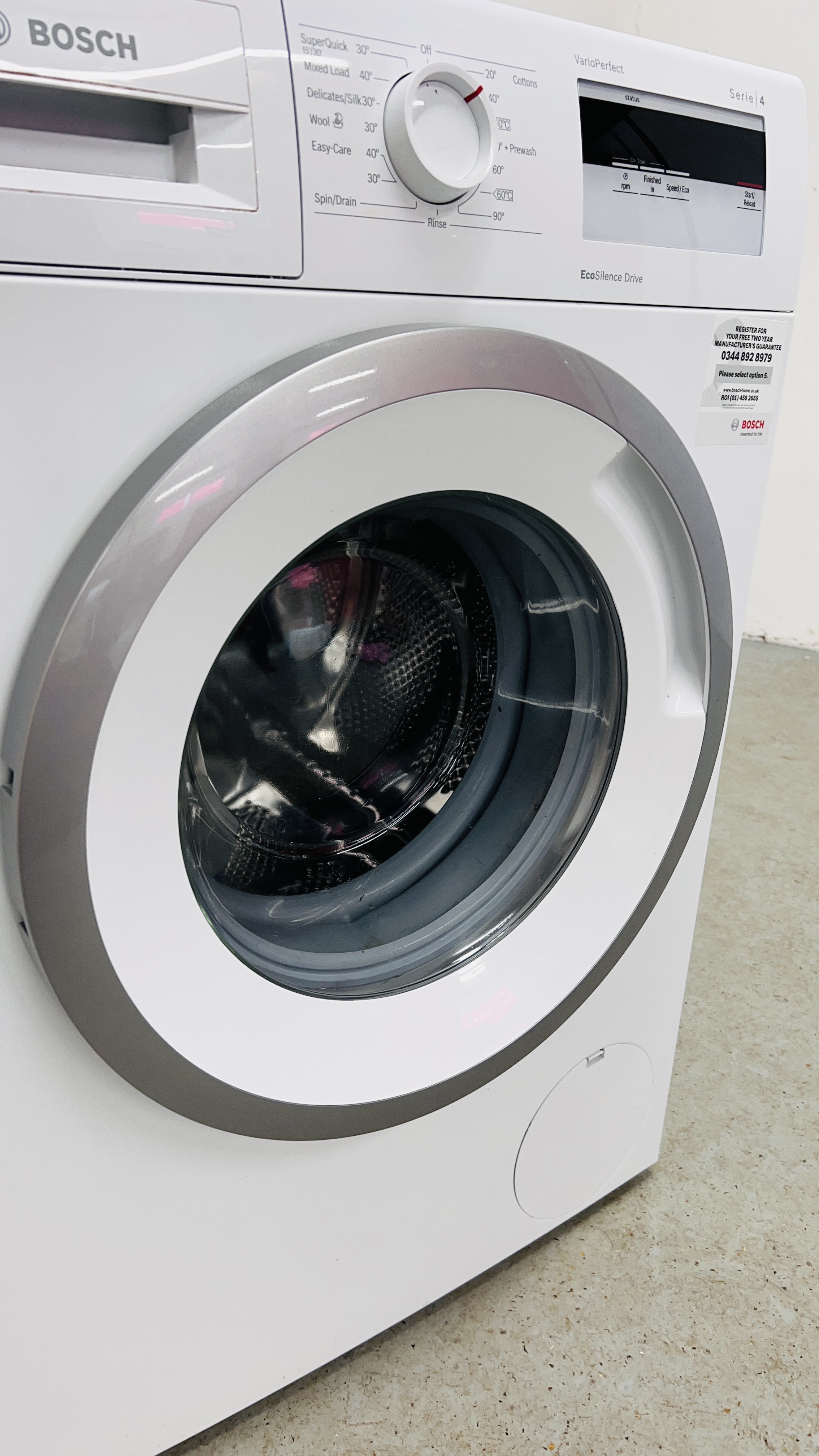 BOSCH VARIO PERFECT SERIE/4 WASHING MACHINE - SOLD AS SEEN - Image 7 of 9