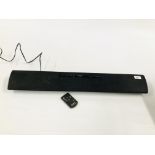 A PANASONIC SOUND BAR WITH REMOTE - MODEL SC-HTD8 - SOLD AS SEEN.