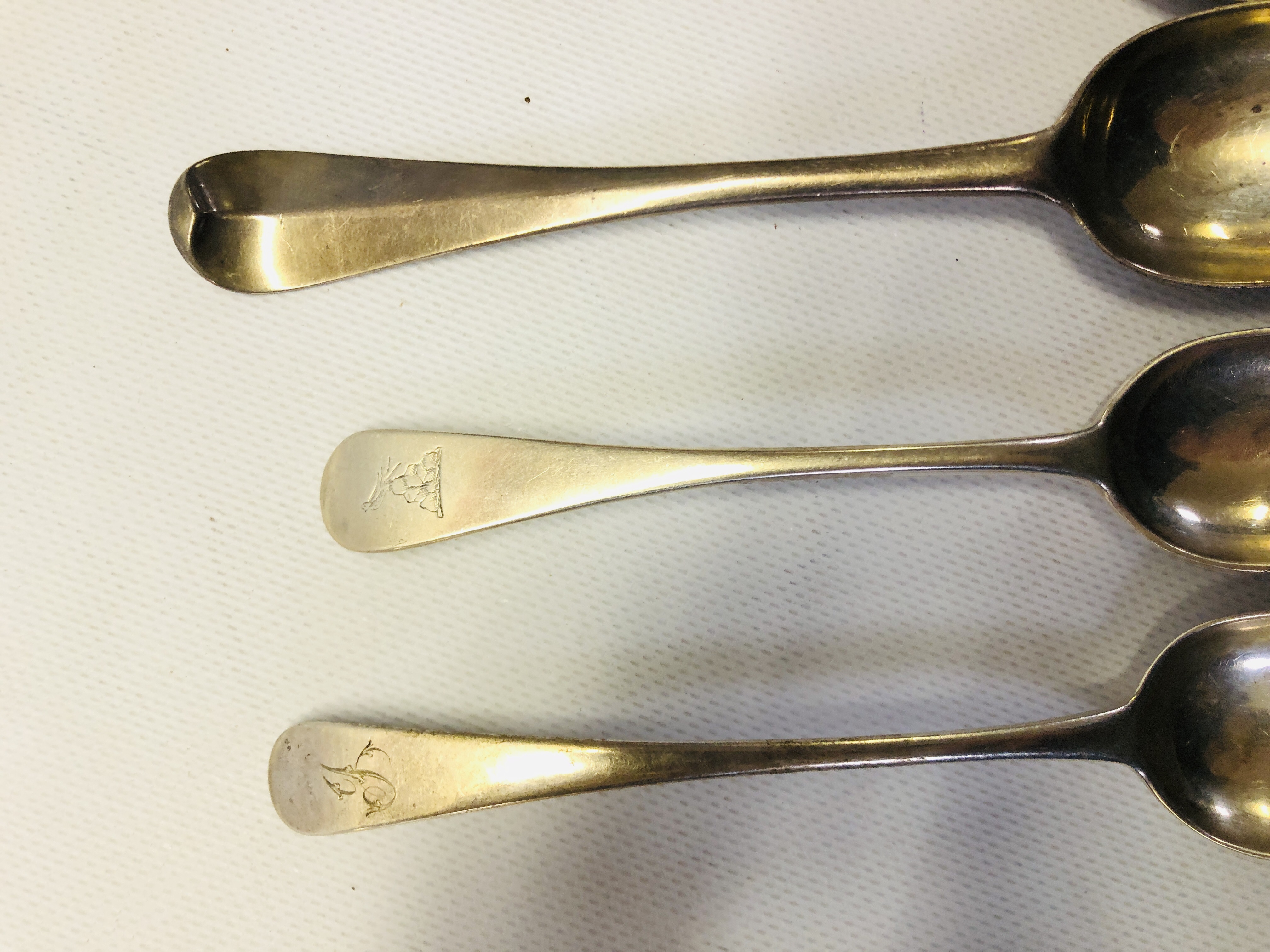 2 SILVER SERVING SPOONS, BRIGHT-CUT AND HANOVERIAN, - Image 6 of 13