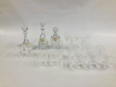 A COLLECTION OF WATERFORD CRYSTAL COLLEEN PATTERN DRINKING GLASSES COMPRISING OF 6 BRANDY,