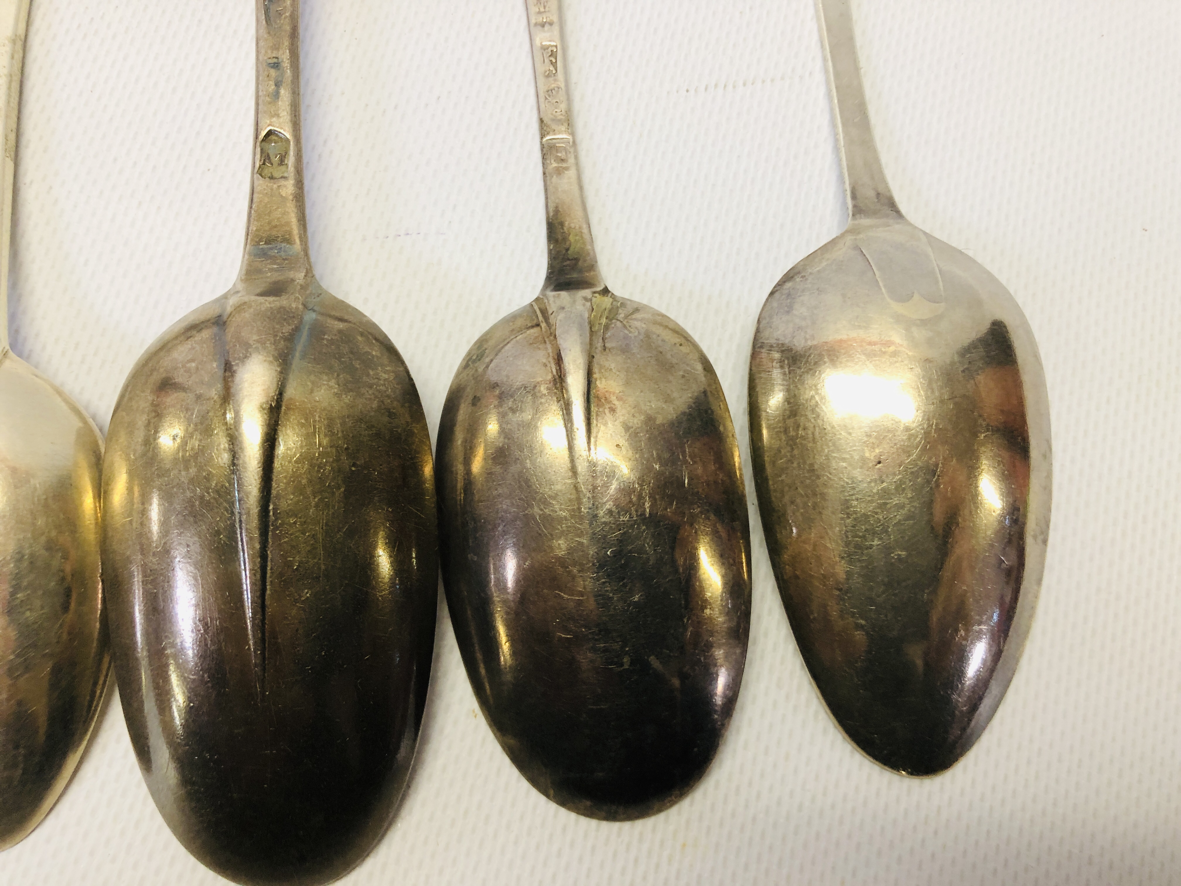2 SILVER SERVING SPOONS, BRIGHT-CUT AND HANOVERIAN, - Image 8 of 13