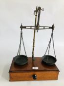 PAIR OF VINTAGE SCALES AND WEIGHTS "C.