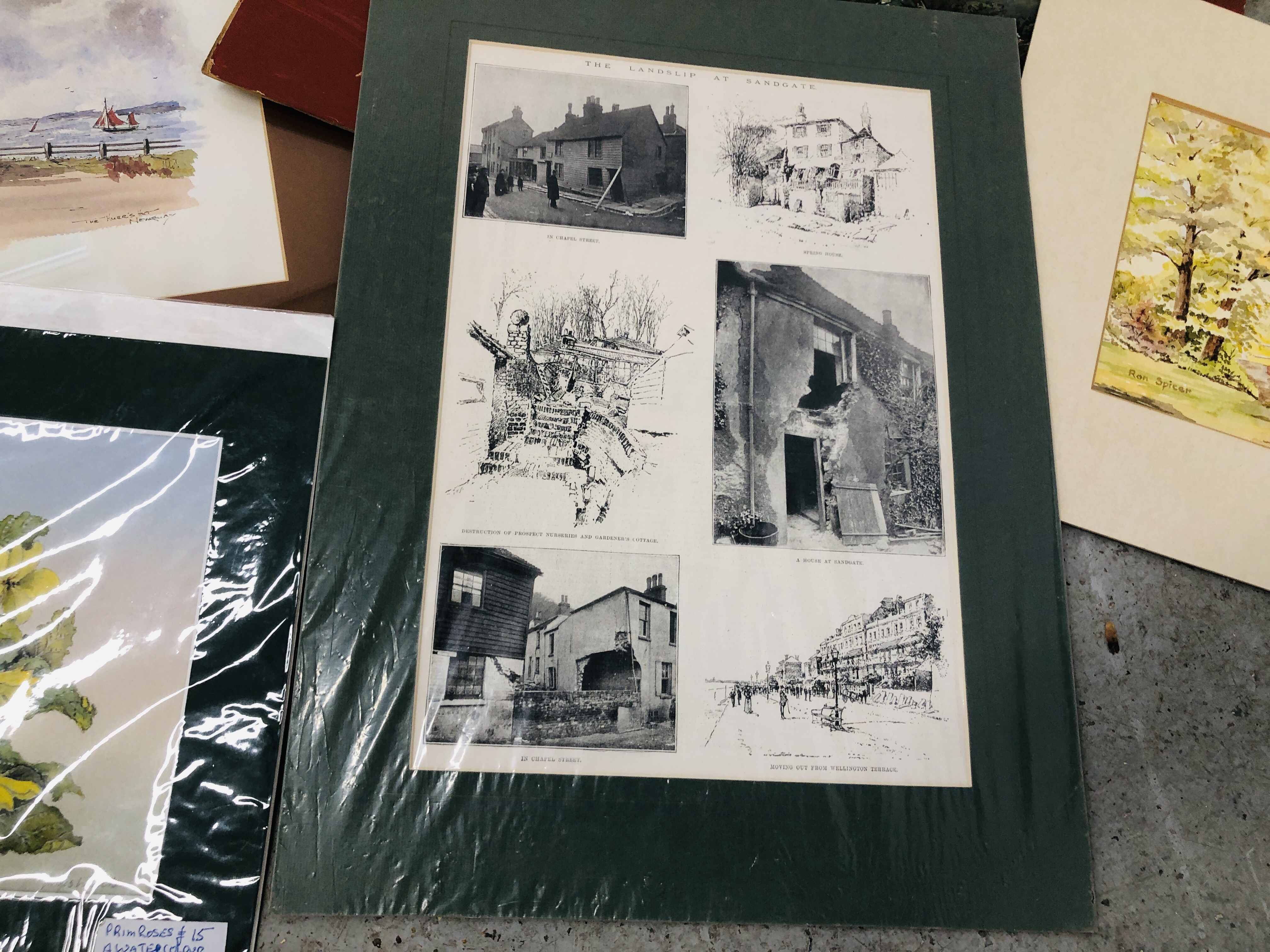 BOX OF VARIOUS PRINTS AND PICTURES INCLUDING ETCHINGS ETC. - Image 3 of 13