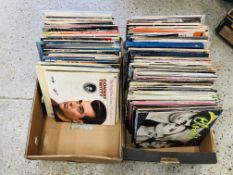2 BOXES CONTAINING APPROXIMATELY 200 RECORDS TO INCLUDE SHIRLEY BASSEY, BARRY MANILOW, PAL JOEY,
