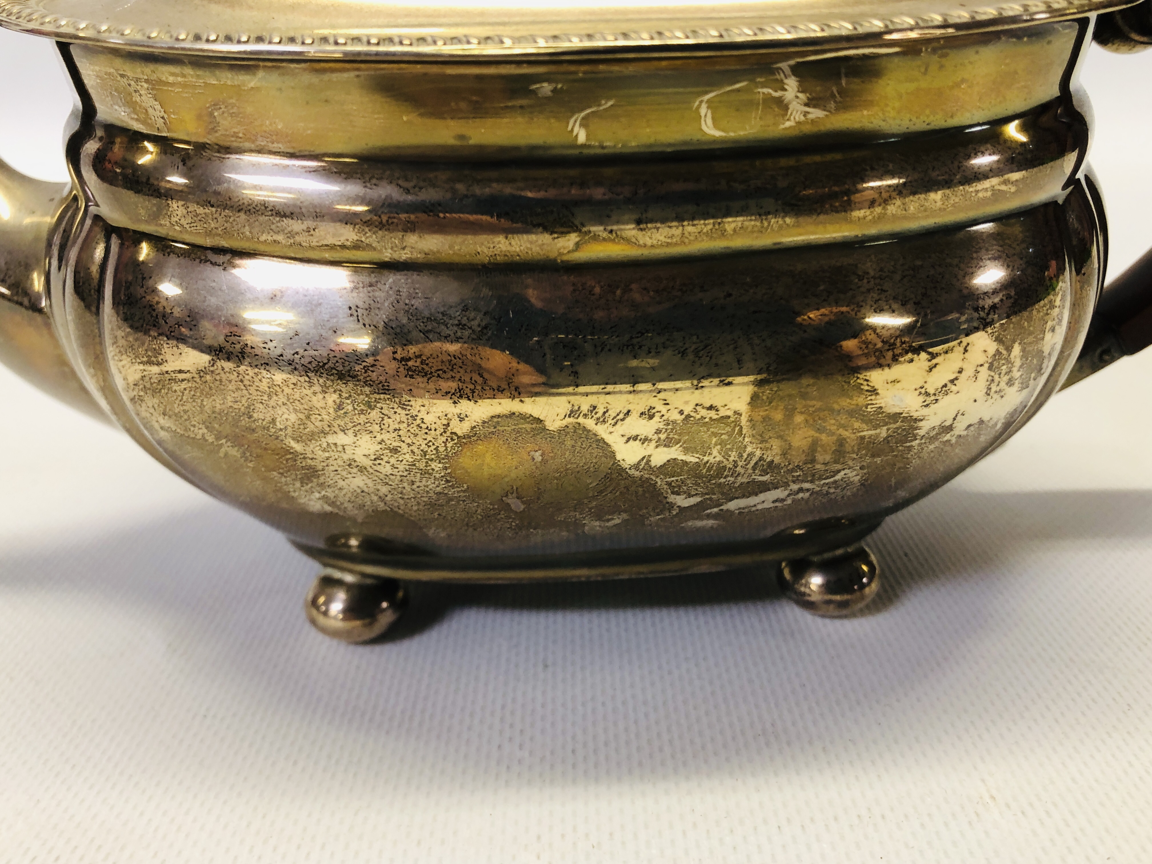 A SILVER TEAPOT, - Image 5 of 21