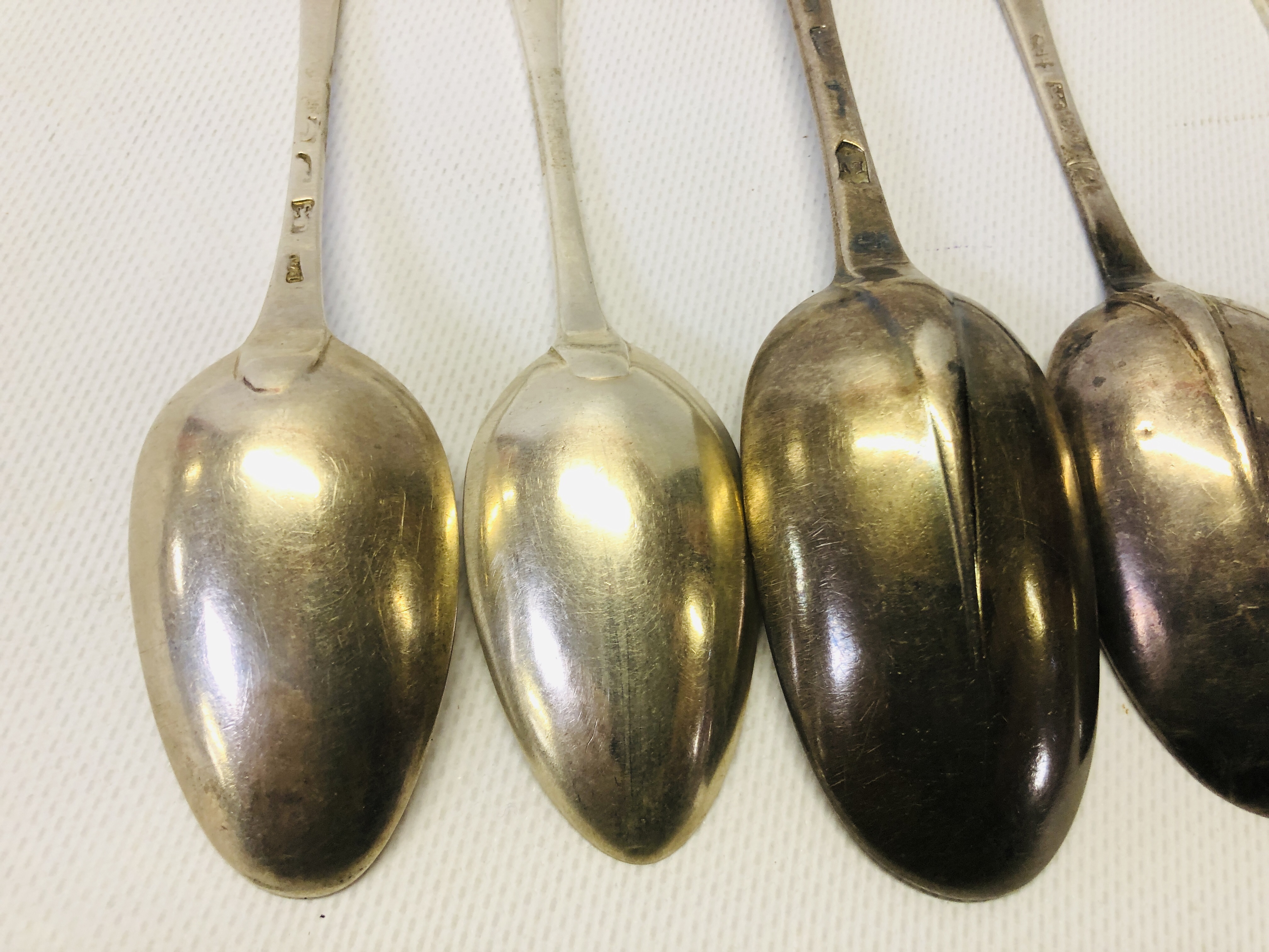 2 SILVER SERVING SPOONS, BRIGHT-CUT AND HANOVERIAN, - Image 7 of 13