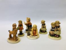 A GROUP OF 6 ASSORTED "GOEBEL" CABINET ORNAMENTS TO INCLUDE "WITH LOVING GREETINGS" ETC.