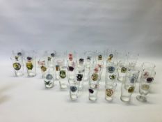 A COLLECTION OF APPROXIMATELY 35 NORWICH BEER FESTIVAL PINT AND HALF PINT GLASS RANGING FROM 1980