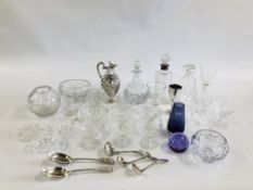 3 CRYSTAL DECANTERS,