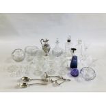 3 CRYSTAL DECANTERS,