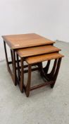 A NEST OF 3 RETRO TEAK G-PLAN TABLES.