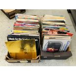 2 BOXES CONTAINING APPROXIMATELY 240 RECORDS TO INCLUDE FRANKIE LAINE, TOM JONES,