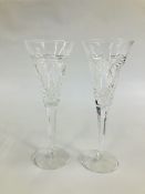 PAIR OF WATERFORD CRYSTAL MILLENNIUM CHAMPAGNE FLUTES.