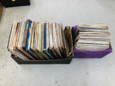 2 BOXES CONTAINING APPROXIMATELY 200 RECORDS TO INCLUDE CARPENTERS, JEAN SHEPARD, BARRY MANILOW,