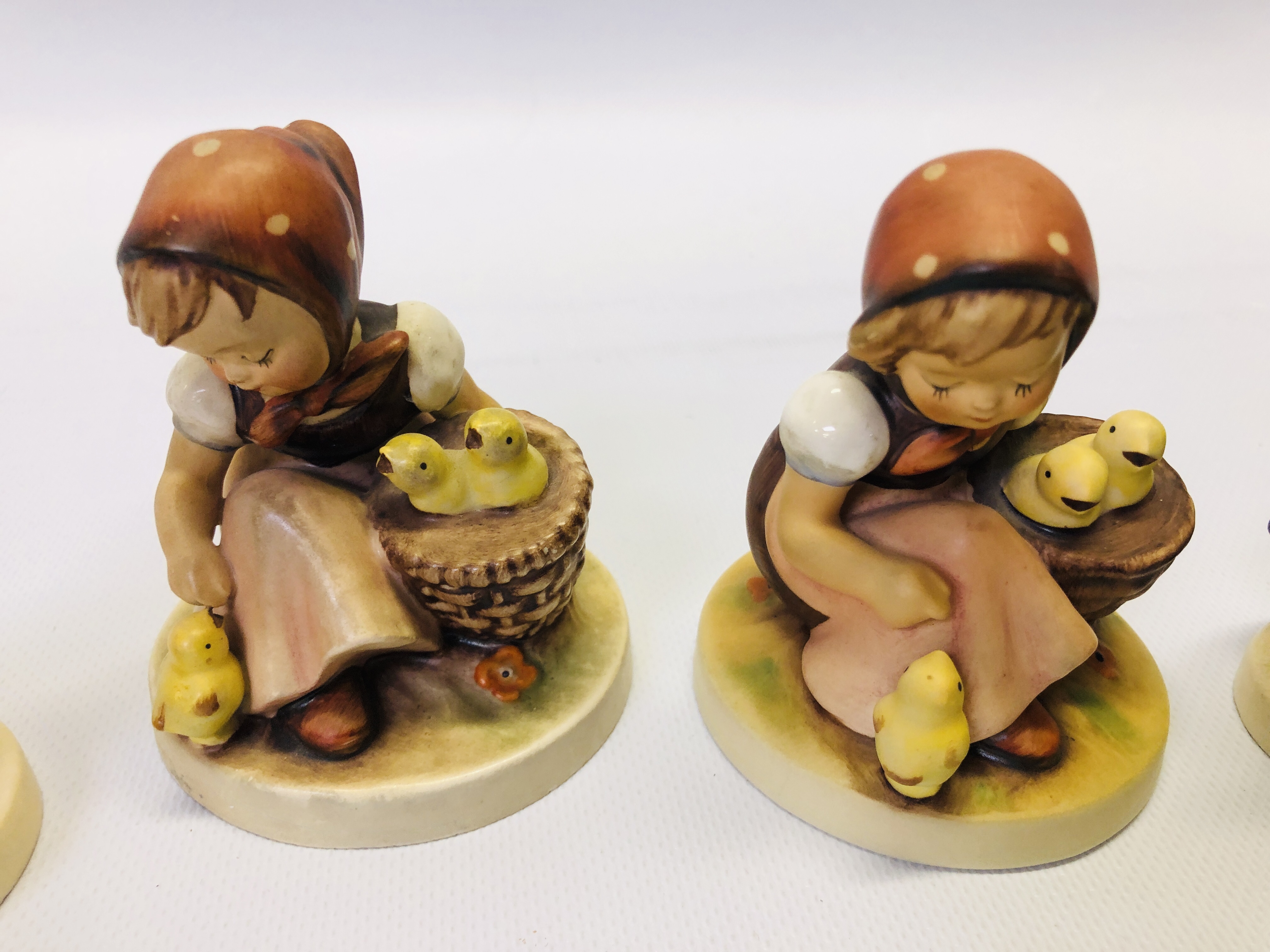 A GROUP OF 6 ASSORTED "GOEBEL" CABINET ORNAMENTS TO INCLUDE TWO EXAMPLES OF A SEATED CHILD WITH - Image 4 of 9