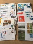 BOX EXTENSIVE LOOSE GB FIRST DAY COVERS,