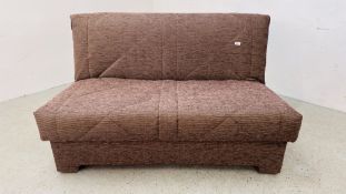 A MODERN FOLD OUT SOFA BED - WIDTH 142CM.