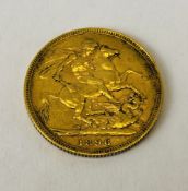AN 1896 FULL GOLD SOVEREIGN.