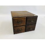 VINTAGE WOODEN FOUR DRAWER FILING CHEST.