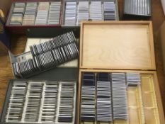 BOX WITH QUANTITY PHOTO SLIDES IN FIVE CONTAINERS, SUBJECTS INCLUDING NORFOLK BROADS,