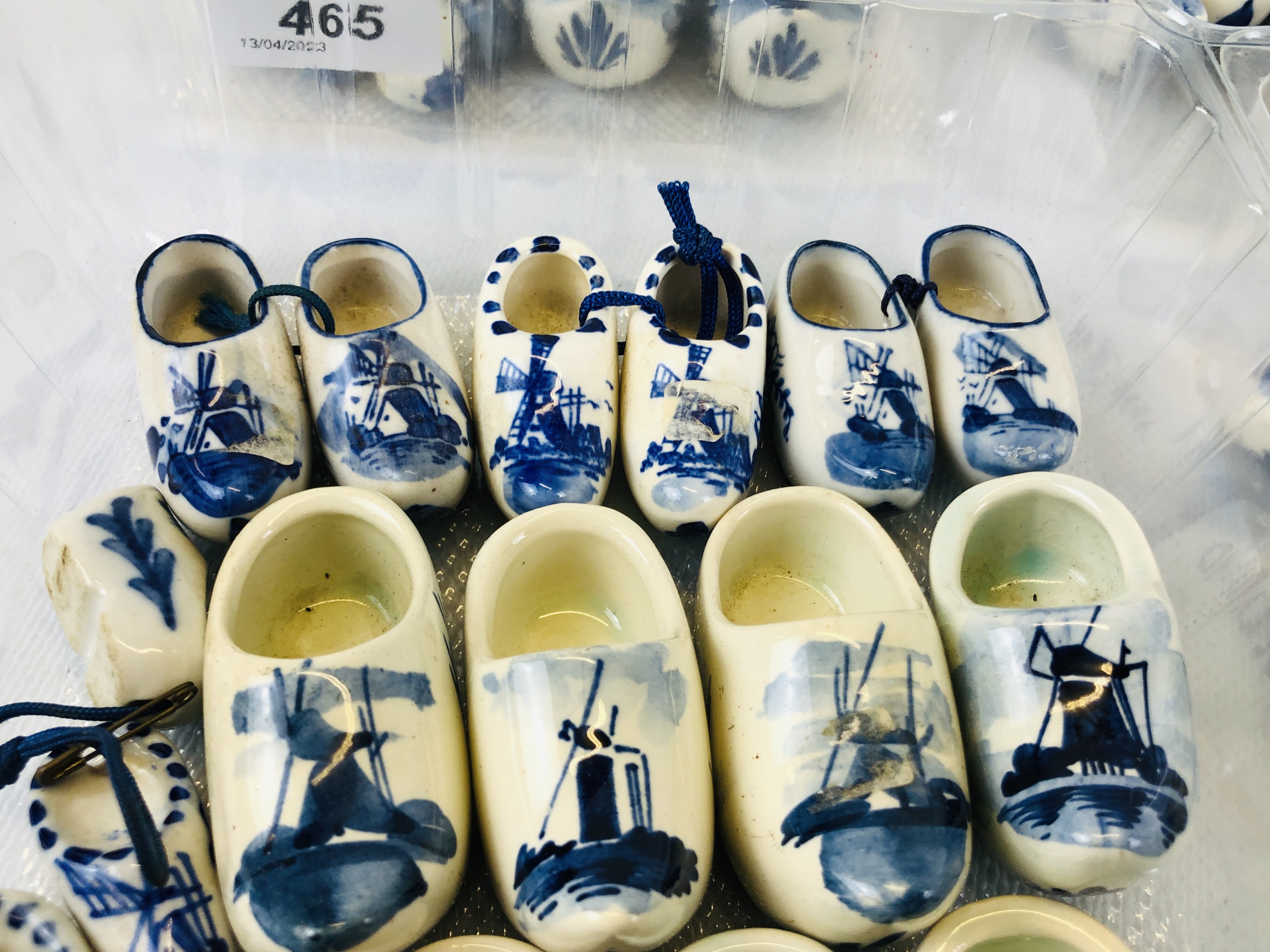 AN EXTENSIVE COLLECTION OF MINIATURE DELFT CLOGS. - Image 3 of 9