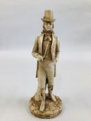 A ROYAL WORCESTER FIGURE 1016 OF A VICTORIAN GENTLEMAN - A/F,