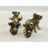 TWO BESWICK KOALA'S + TWO OTHERS UNMARKED.