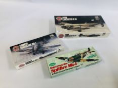 2 BOXED AIRFIX KITS TO INCLUDE HAWKER HURRICANE MK.1 1.48 SCALE AND AVRO LANCASTER B.