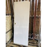 2 X ANTIQUE PAINTED PINE LEDGE AND BRACE COTTAGE DOORS.