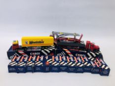 A COLLECTION OF 12 BOXED CORGI DIE-CAST MODEL VEHICLES TO INCLUDE PONTIAC FIREBIRD,