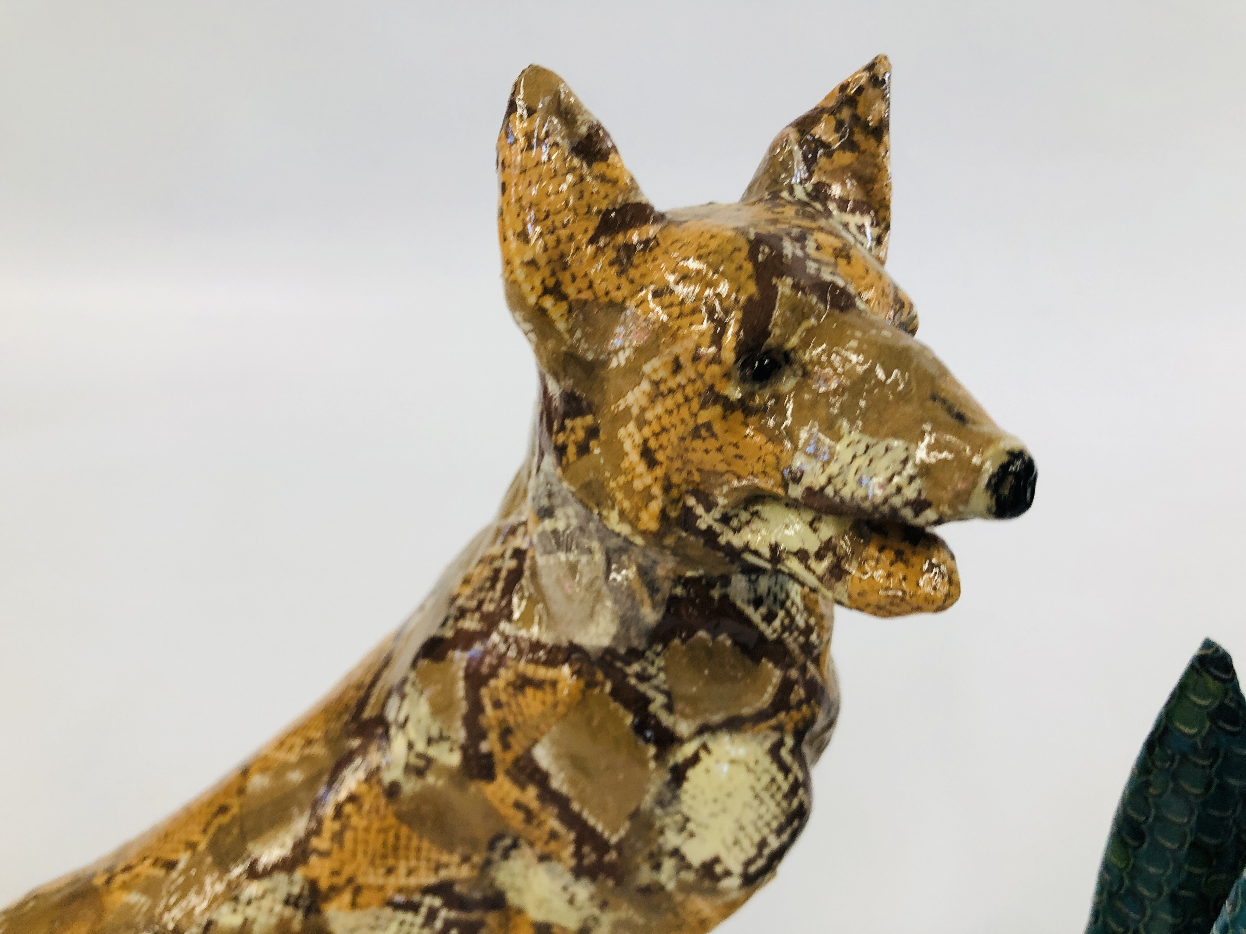 AN ALSATIAN DECOPARGE FIGURE 39CM H. - Image 2 of 6