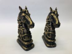 (R) PAIR HORSE HEAD BOOKENDS