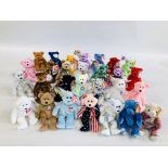 A BOX CONTAINING 28 TY BEANIE BABIES COLLECTORS TEDDY BEARS.