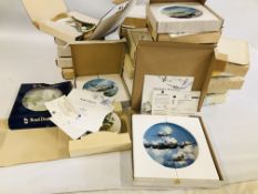 A LARGE COLLECTION OF APPROXIMATELY 31 COALPORT COLLECTORS PLATES WITH AIRCRAFT SCALES,