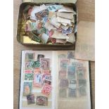 A COLLECTION OF STAMPS IN ALBUM, STOCKBOOK, IN ENVELOPES AND LOOSE, GB ETC.