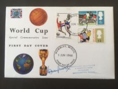 GB: 1966 WORLD CUP FIRST DAY COVER BEARING SIGNATURE OF BOBBY MOORE.