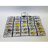 AN EXTENSIVE COLLECTION OF APPROX 36 BOXED OXFORD DIE-CAST VEHICLES MANY ADVERTISING EXAMPLES ETC.