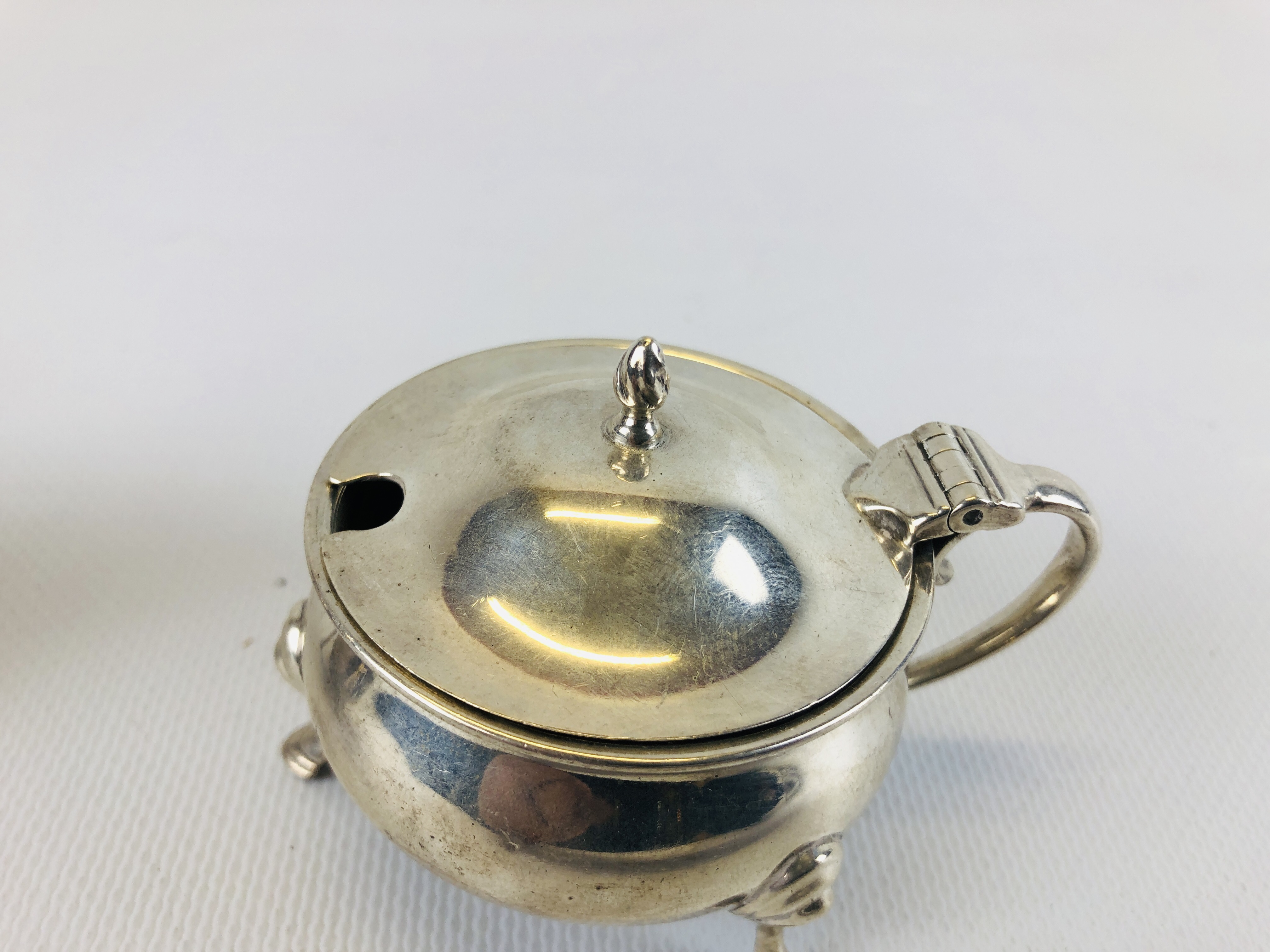 MATCHED SET OF SILVER CONDIMENTS A PAIR OF MUSTARDS LONDON 1940, - Image 13 of 23