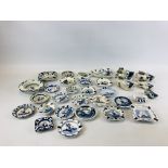 AN EXTENSIVE COLLECTION OF DELFT ASHTRAYS AND LIGHTERS.