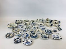 AN EXTENSIVE COLLECTION OF DELFT ASHTRAYS AND LIGHTERS.