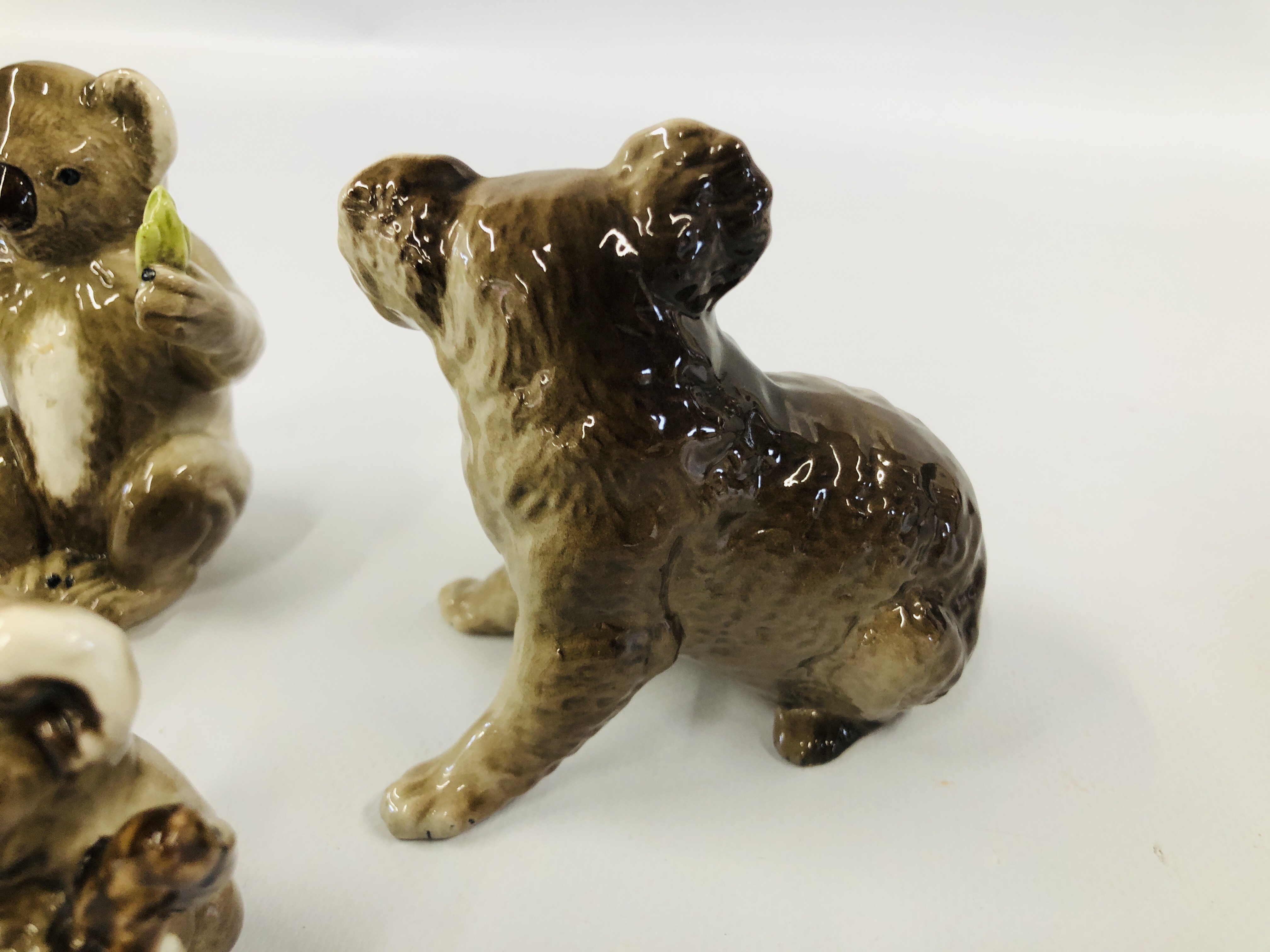 TWO BESWICK KOALA'S + TWO OTHERS UNMARKED. - Image 3 of 8