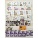 STOCKBOOK STAMPS WITH GB MINT DECIMAL COMMEMS, FOLDED BOOKLETS, OLDER VICTORIAL ERA ODDMENTS ETC.