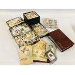 AN EXTENSIVE QUANTITY OF ASSORTED MAINLY CIGARETTE CARDS TO INCLUDE FOOTBALL, TRAIN,