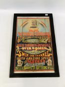 A FRAMED ADVERTISING POSTER MOUNTED ON CARD "WHITBREAD TANKARD"