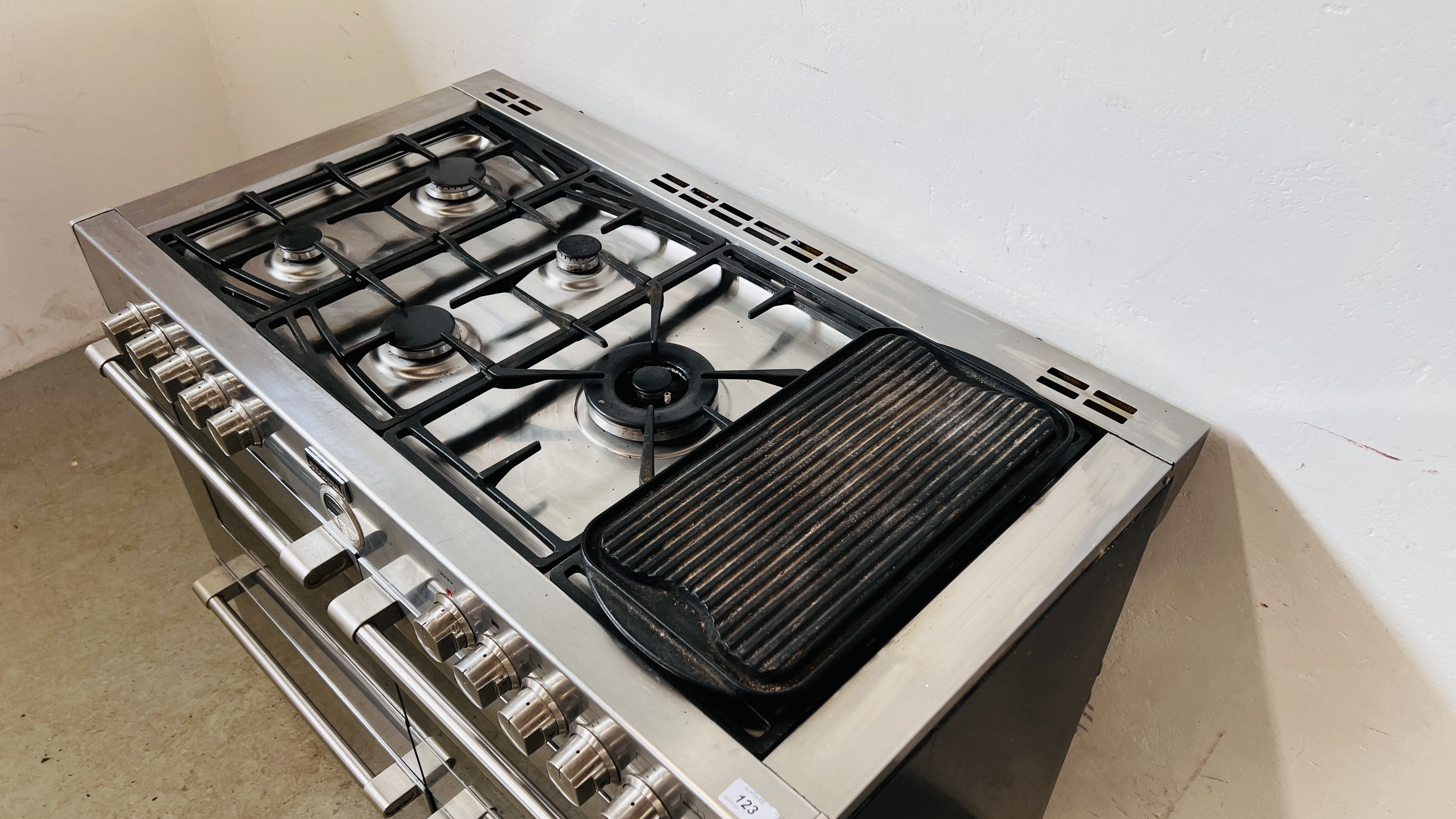 A STOVES STERLING 1100G STAINLESS STEEL COOKING RANGE (CONDITION OF SALE TO BE FITTED AND SERVICED - Image 6 of 18