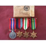 WW2 GROUP OF FOUR, STILL IN BOX OF ISSUE APPARENTLY AWARDED TO F. BRANNAN (NAVAL GROUP) R.N.