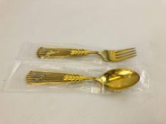 ANTON MICHELSEN SILVER & GILT ENAMELED COLLECTORS SPOON & FORK JULEN 1937