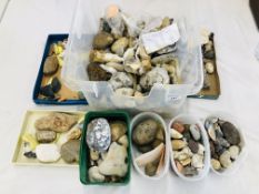 A LARGE COLLECTION OF ROCK AND FLINT FINDS.