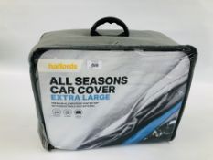 HALFORDS ALL SEASONS CAR COVER EXTRA LARGE.